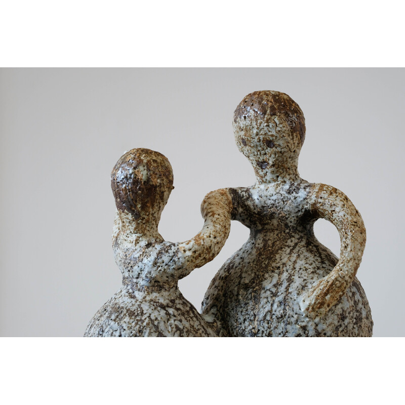 Vintage-Skulptur "Die Tänzerinnen" aus Keramik, 1970