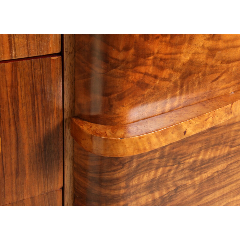 Small English walnut sideboard - 1950s