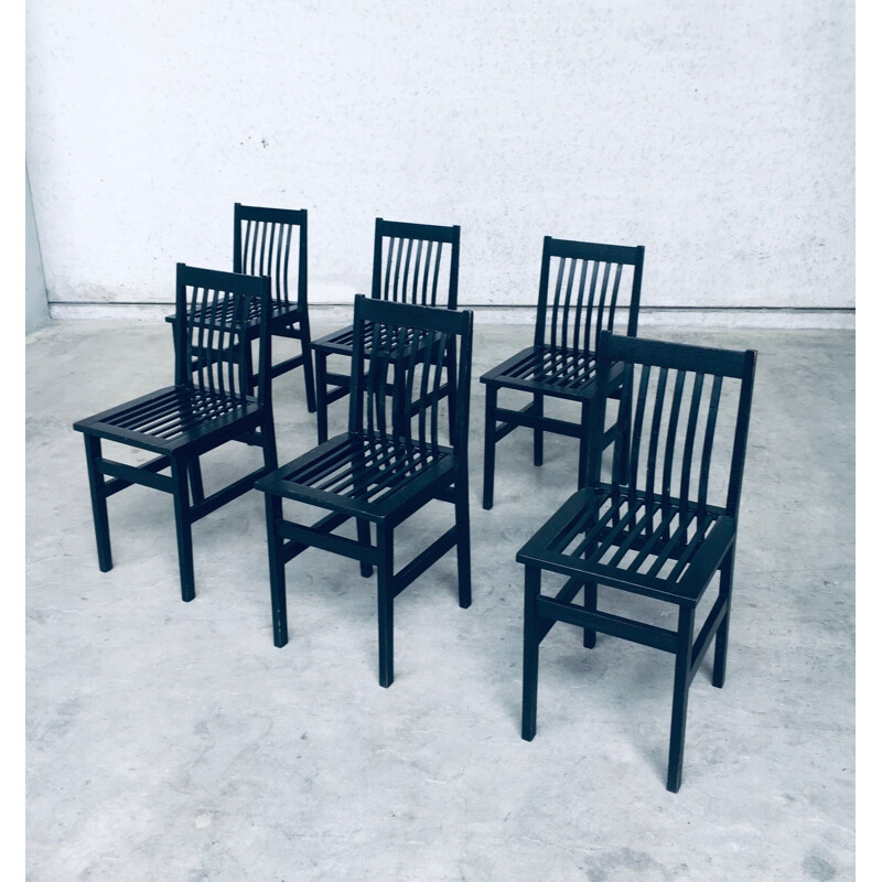 Set of vintage chairs "Milano" by Aldo Rossi for Molteni, Italy 1987s