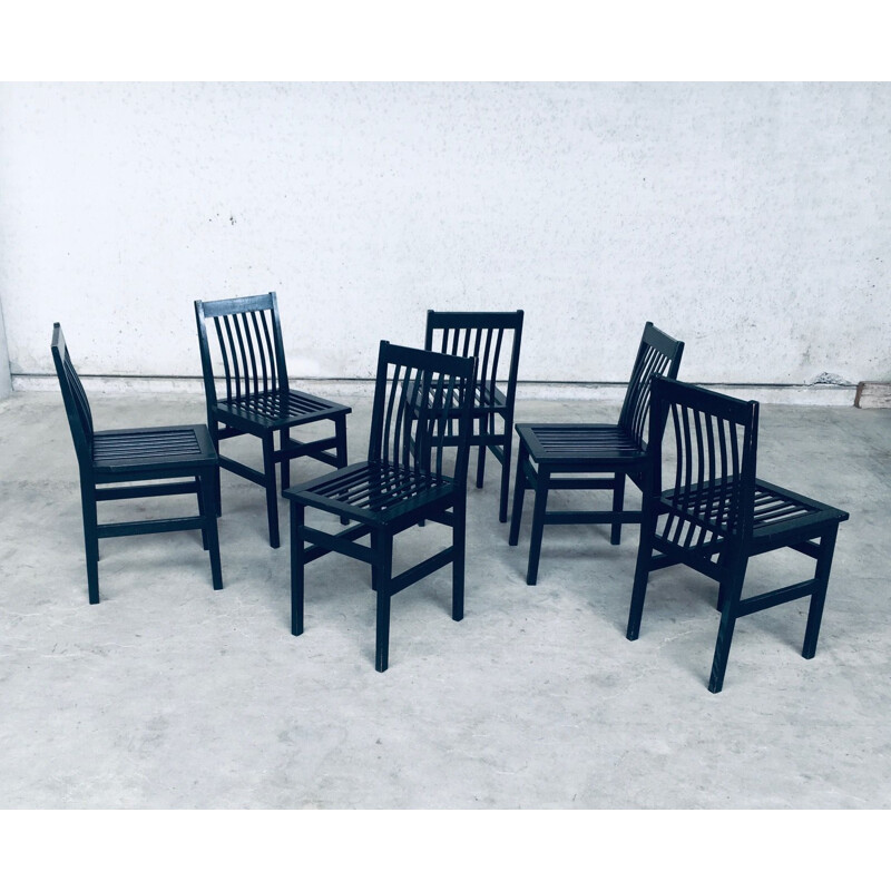 Set of vintage chairs "Milano" by Aldo Rossi for Molteni, Italy 1987s