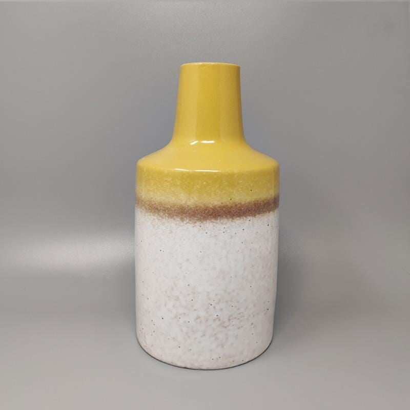 Vaso de cerâmica vintage de F.lli Brambilla, Itália 1970