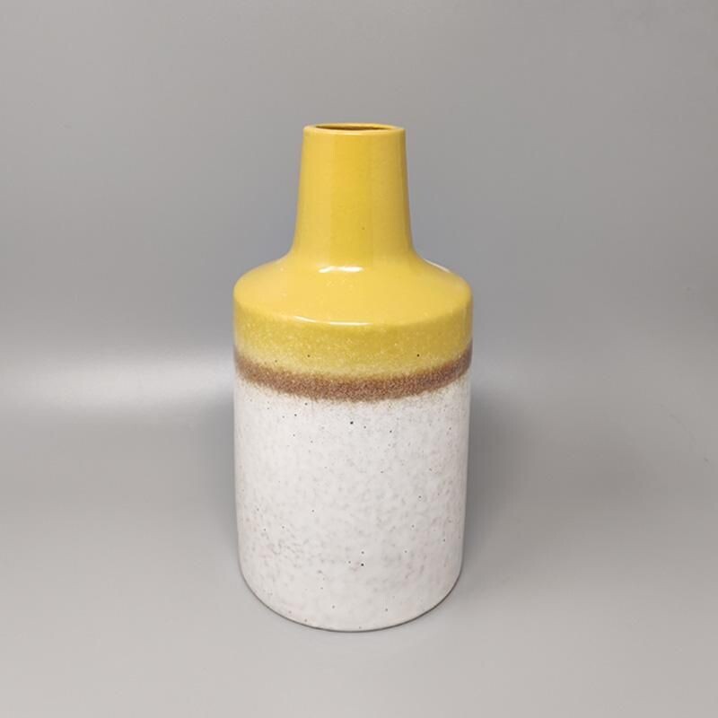 Vaso de cerâmica vintage de F.lli Brambilla, Itália 1970