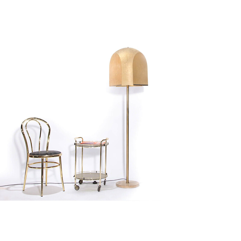 Vintage brass floor lamp by Salvatore Gregorietti for Lamperti, 1960s