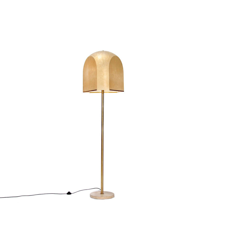 Vintage brass floor lamp by Salvatore Gregorietti for Lamperti, 1960s