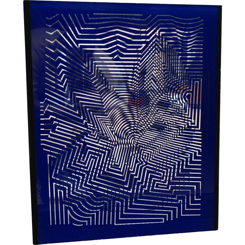 Vintage Zint-Sculpture by Vasarely, 1975