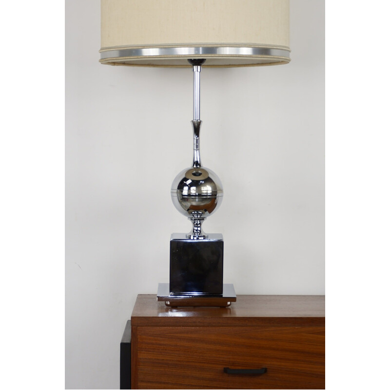 Vintage metalen lamp van Philippe Barbier, 1960