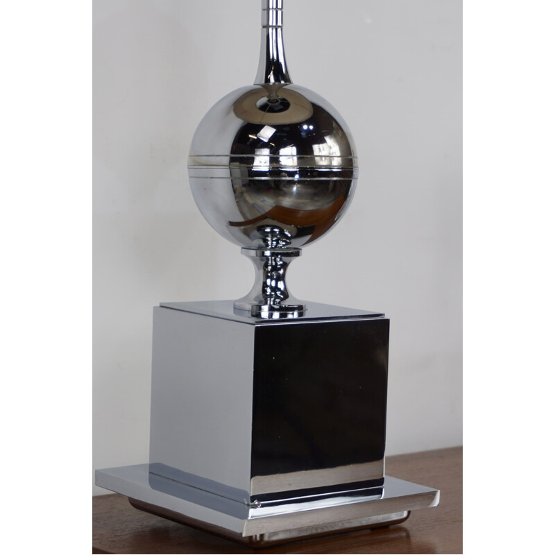 Vintage metalen lamp van Philippe Barbier, 1960