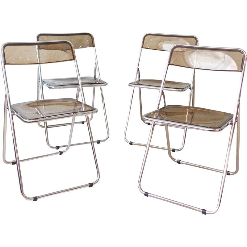 Set of 4 vintage chairs style Plia Italy 1970