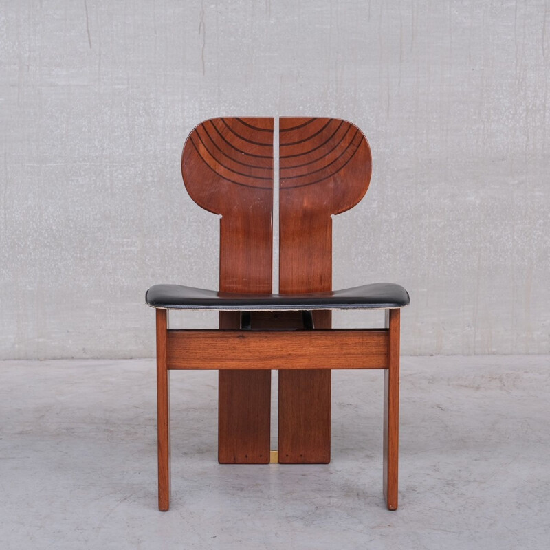 Set of 6 vintage "Africa" chairs by Tobia & Afra Scarpa for Maxalto, Italy 1975s