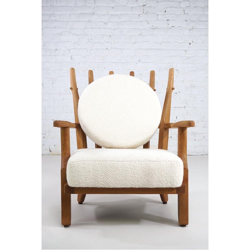 Vintage-Sessel aus Eiche von Guillerme und Chambron, 1960