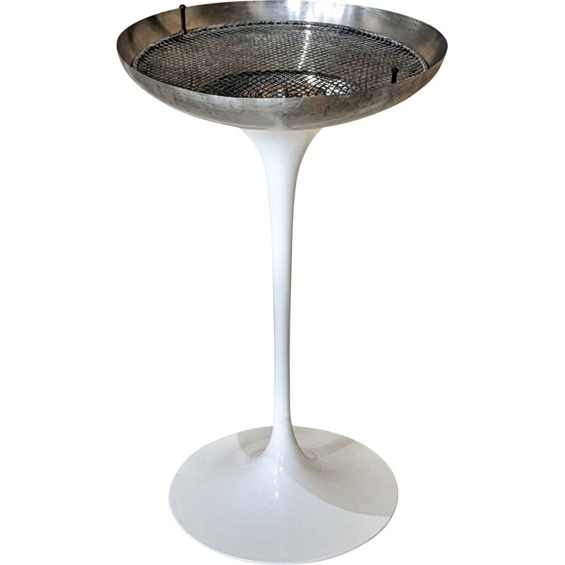 Vintage steel and aluminum tulip ashtray by Eero Saarinen for knoll international, 1970