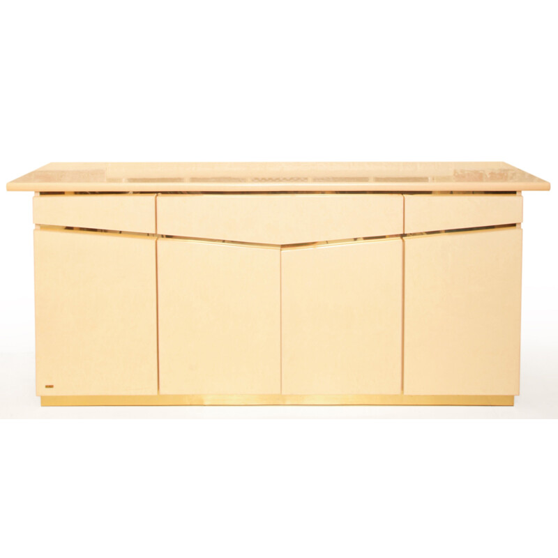 Sideboard in beige lacquered wood, Eric MAVILLE - 1970s