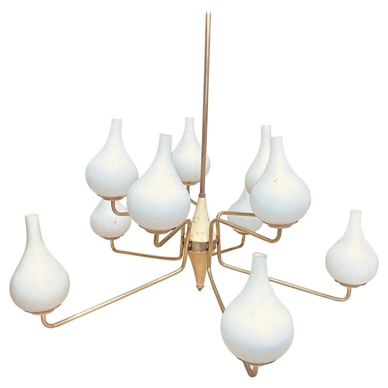 Mid-century modern italian chandelier, 1950s