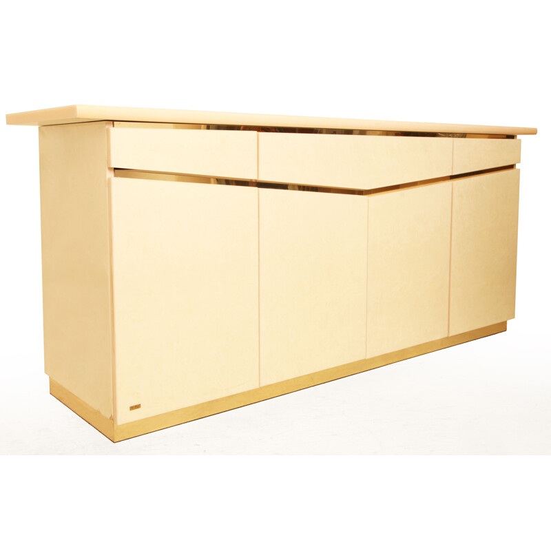 Sideboard in beige lacquered wood, Eric MAVILLE - 1970s
