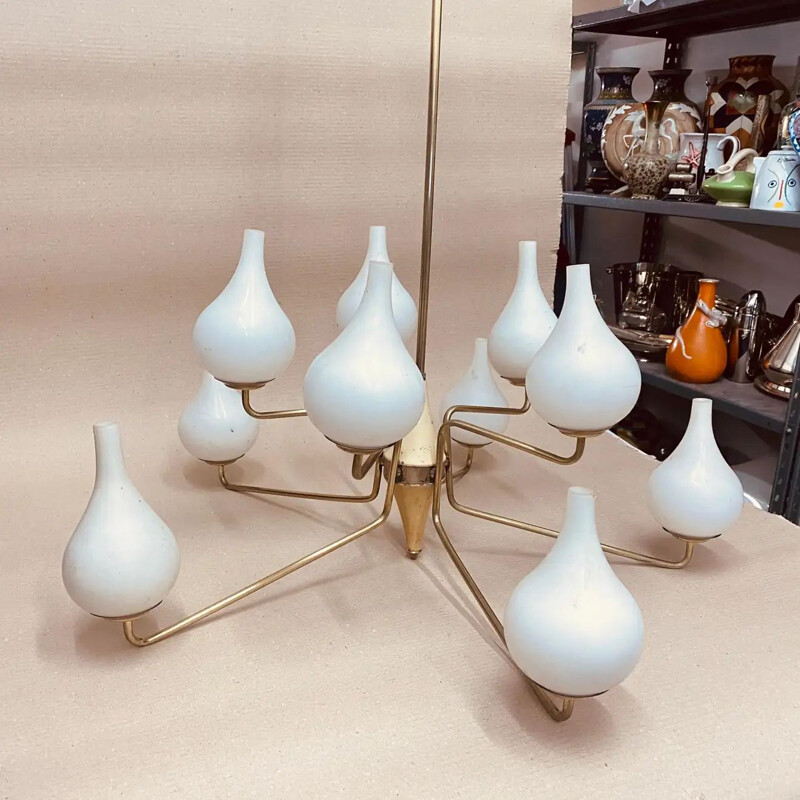 Mid-century modern italian chandelier, 1950s