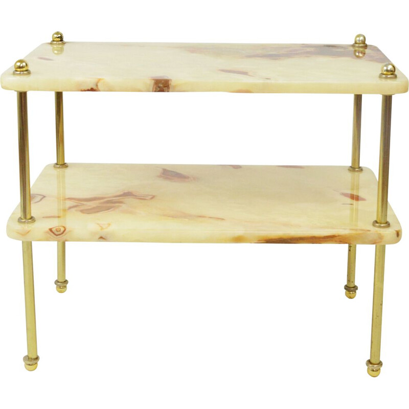 Table d'appoint vintage en onyx, 1980