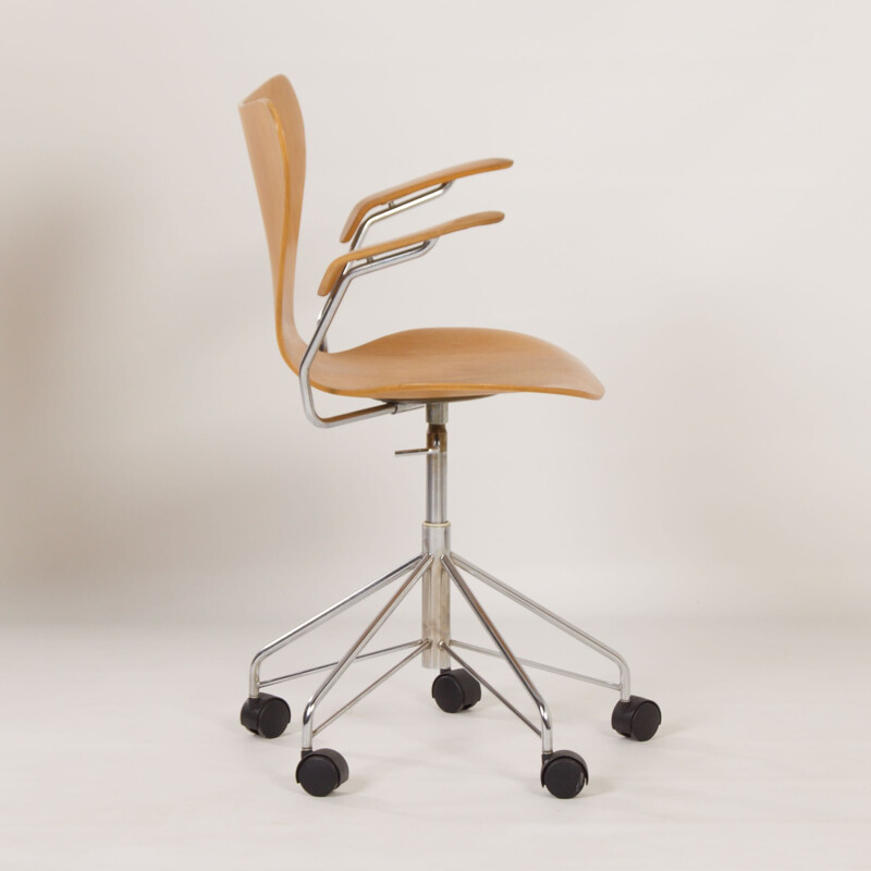 Sedia da scrivania Butterfly 3217 di Arne Jacobsen per Fritz Hansen, 1980