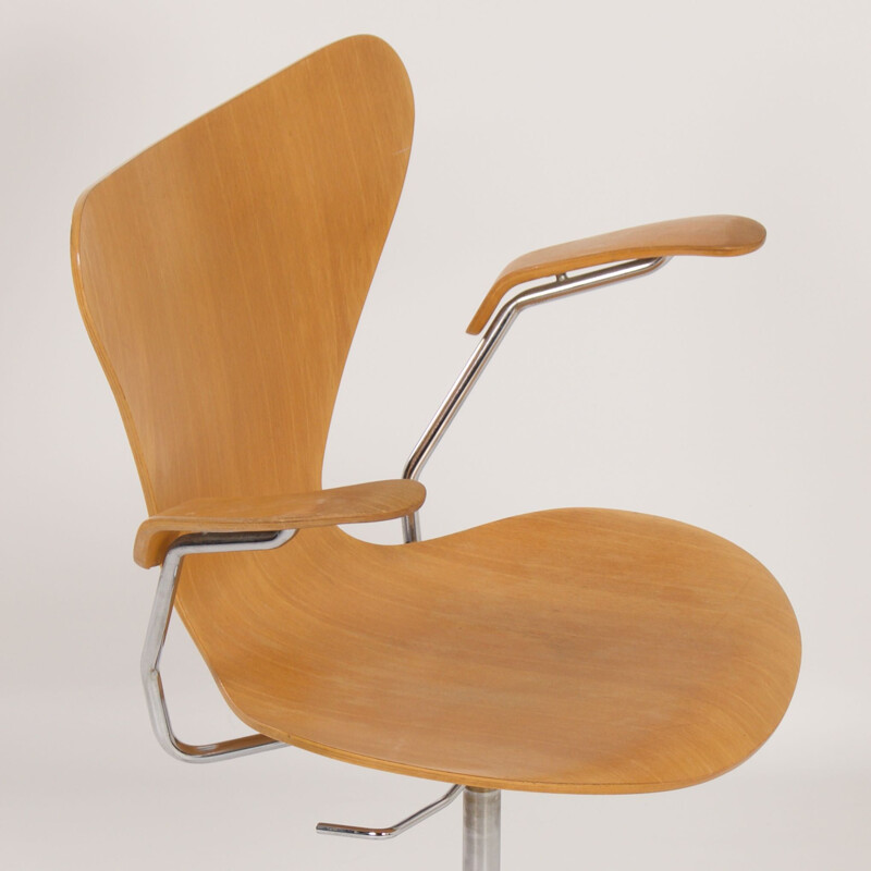 Sedia da scrivania Butterfly 3217 di Arne Jacobsen per Fritz Hansen, 1980