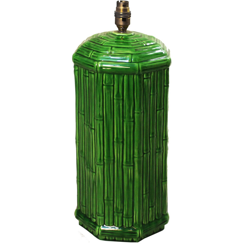 Costa Italy table lamp in green ceramic - 1960s