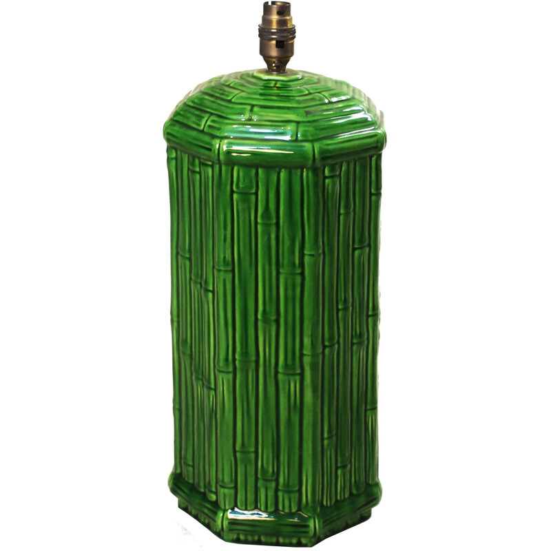Lampe de table Costa Italy en céramique verte - 1960