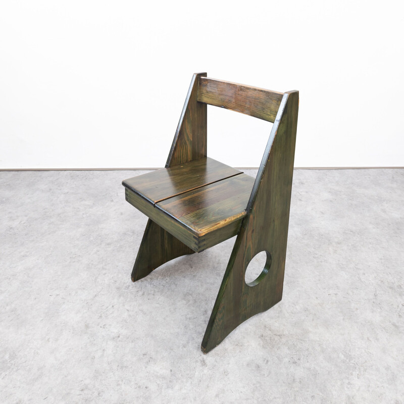 Mid-century brutalist desk chair by Gilbert Marklund for Furusnickarn
