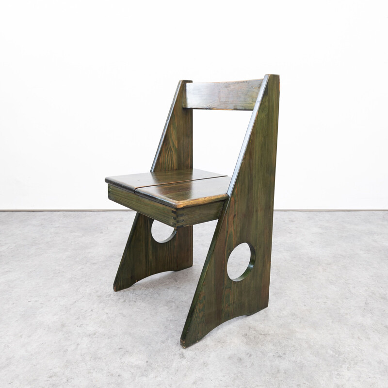 Chaise de bureau brutaliste vintage par Gilbert Marklund pour Furusnickarn