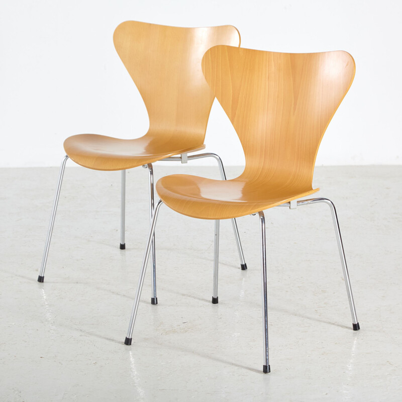 Sedia vintage Mod3107 di Arne Jacobsen per Fritz Hansen