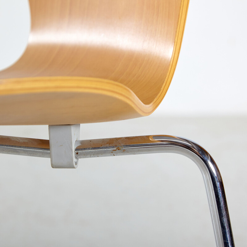 Sedia vintage Mod3107 di Arne Jacobsen per Fritz Hansen