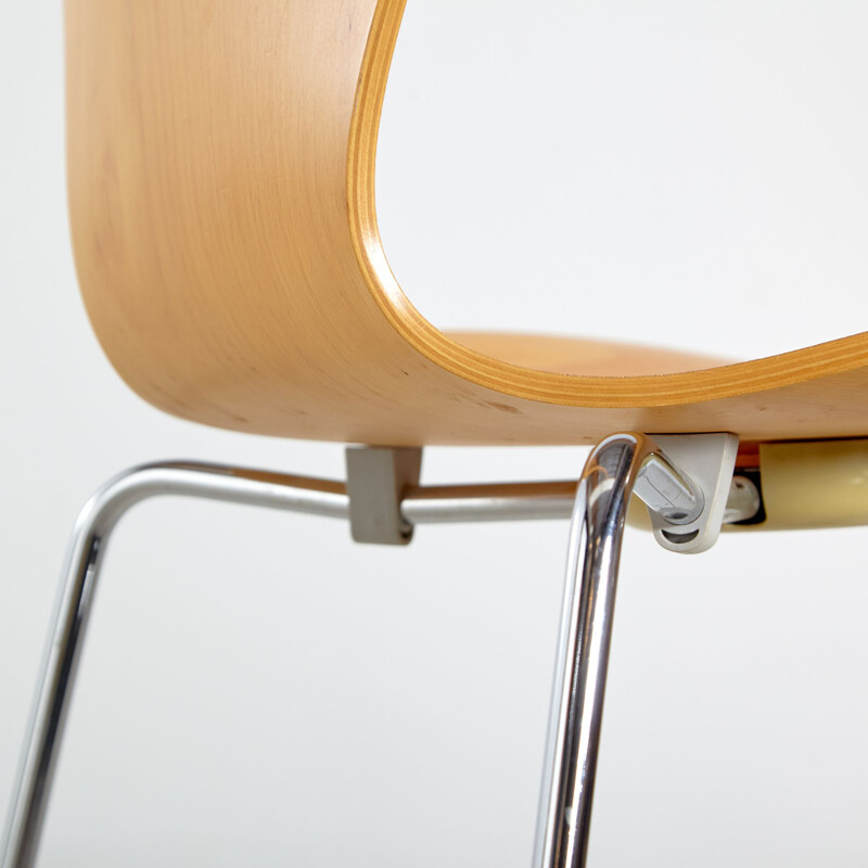 Sedia vintage Mod3107 di Arne Jacobsen per Fritz Hansen