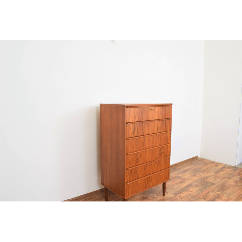 Mid-century danish teak chest of drawers, 1960s