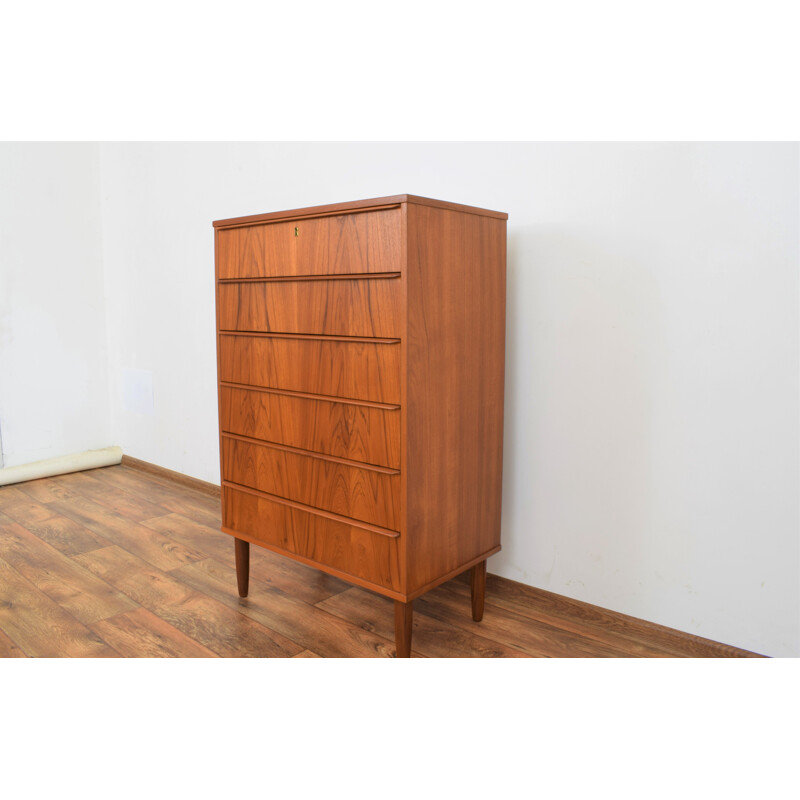 Mid-century danish teak chest of drawers, 1960s