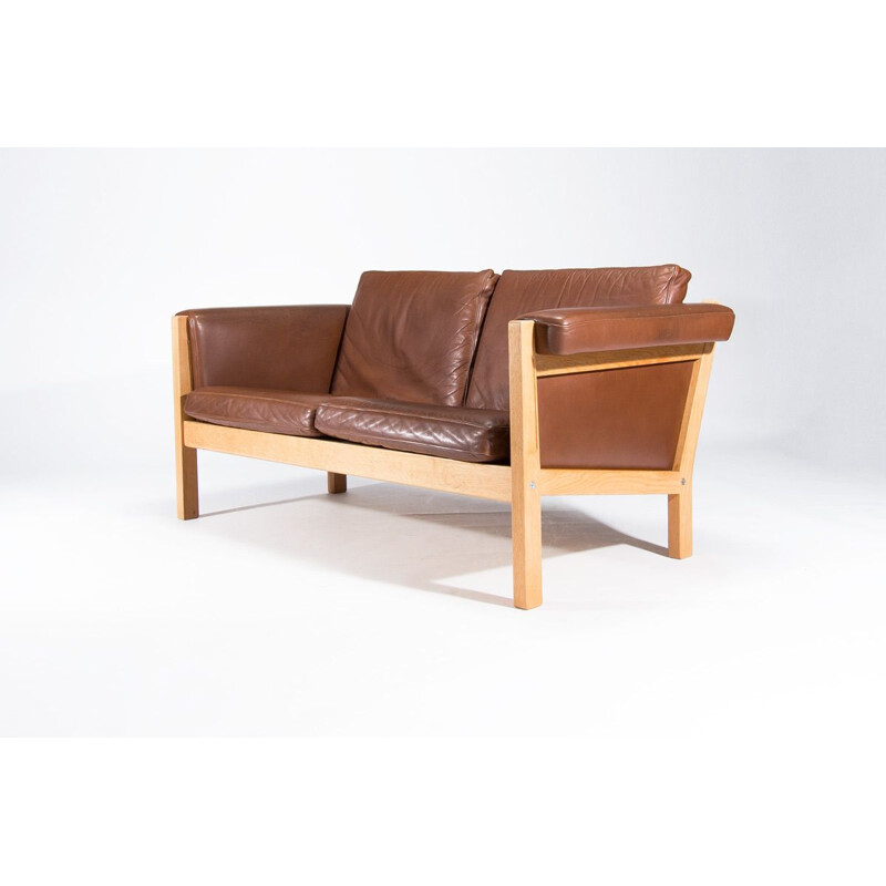 Sofá dinamarquês Vintage de 2 lugares por Hans Wegner para Getema, 1960