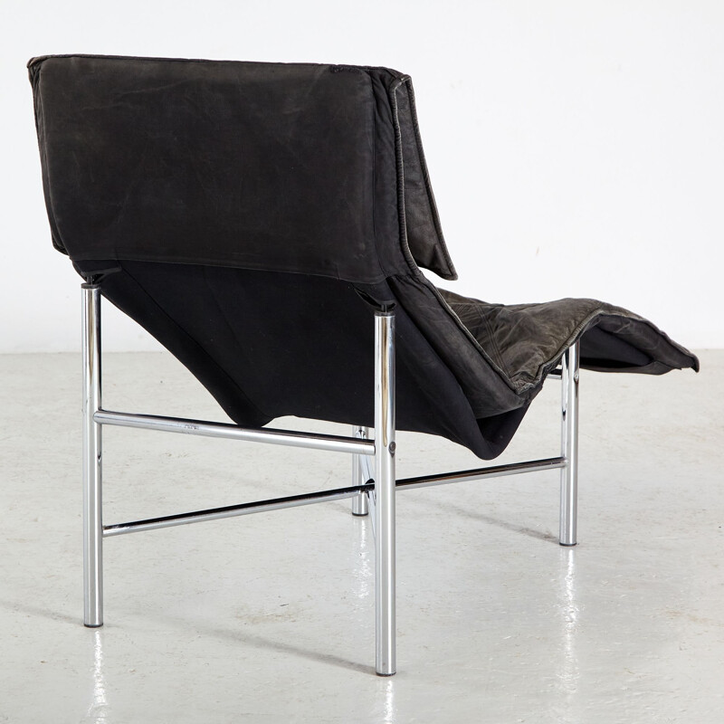 Vintage Skye leather lounge chair by Tord Björklund for Ikea, 1980s