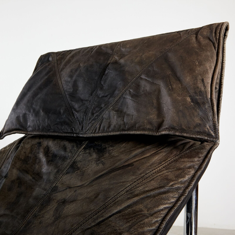 Vintage Skye leather lounge chair by Tord Björklund for Ikea, 1980s