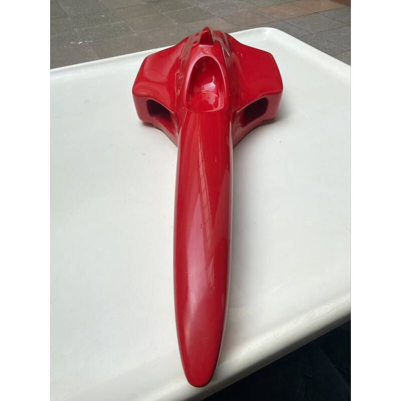Vintage car sculpture "Red Bird" by André Ferrand