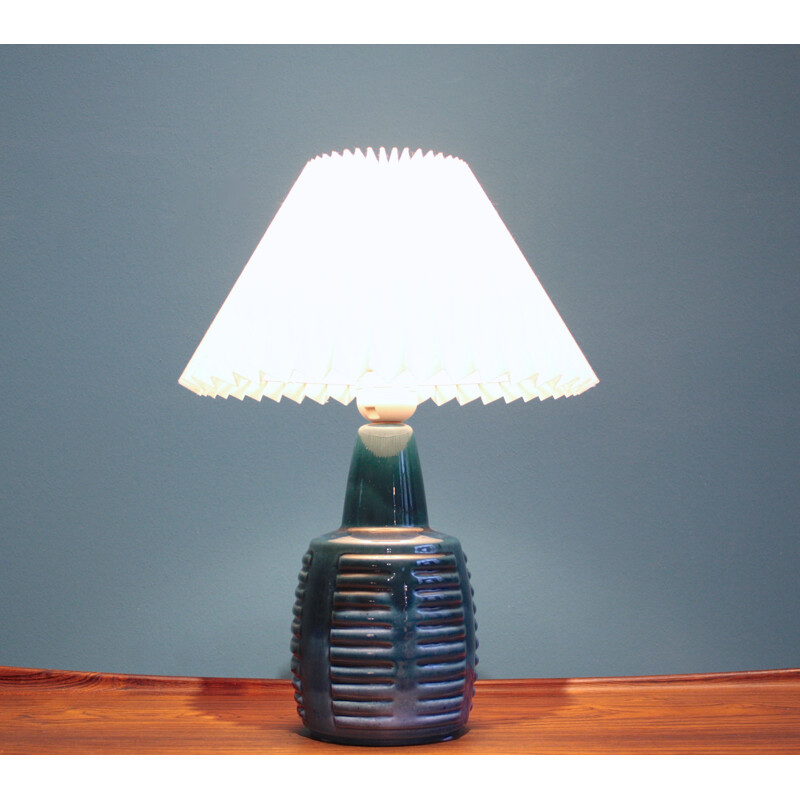 Danish Soholm table lamp in blue ceramic, Einar JOHANSEN - 1960s