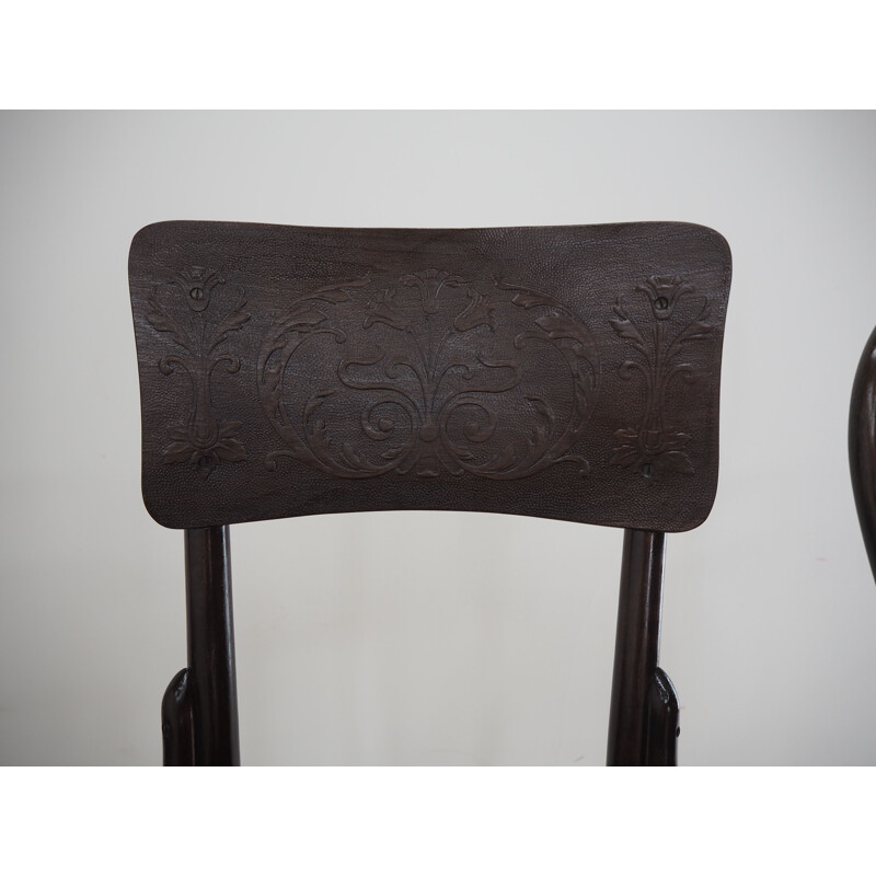 Set van 4 vintage Thonet stoelen, 1920
