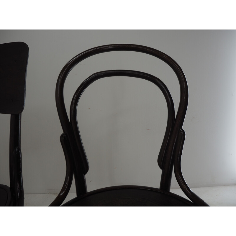 Set of 4 vintage dining chairs by Thonet, 1920s