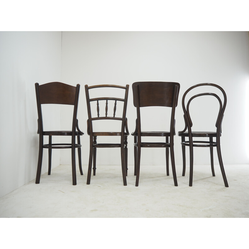 Set of 4 vintage dining chairs by Thonet, 1920s