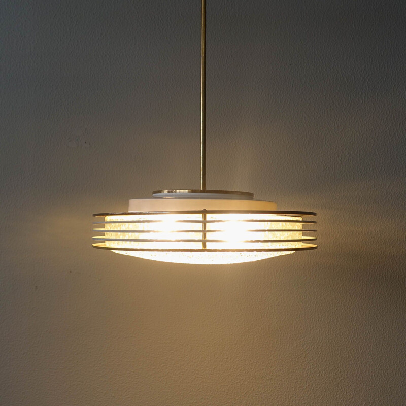 Lampada a sospensione Saturno vintage di Doria Leuchten, Germania 1960