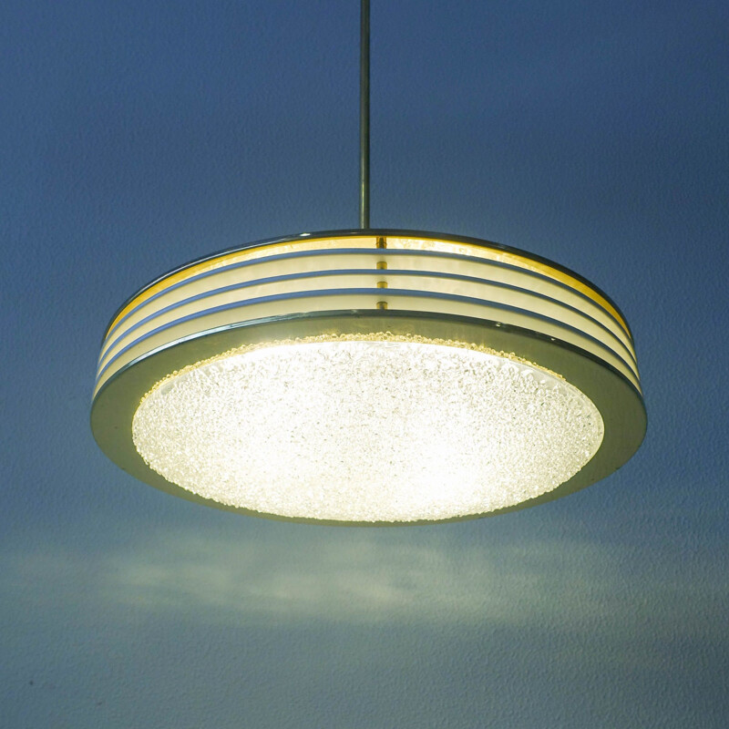 Vintage Saturno pendant lamp by Doria Leuchten, Germany 1960s