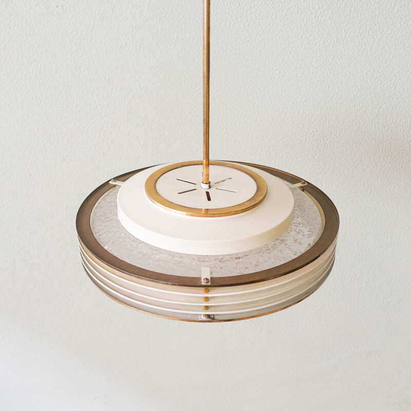 Vintage Saturno pendant lamp by Doria Leuchten, Germany 1960s