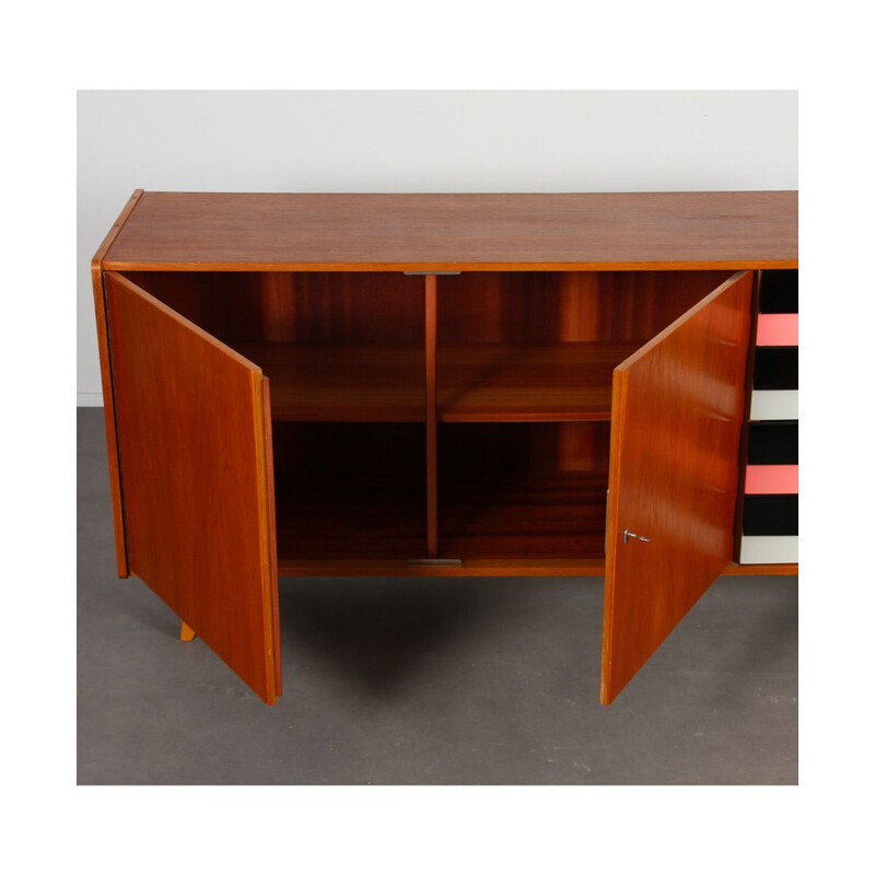 Vintage oakwood sideboard model U-460 by Jiri Jiroutek, 1960