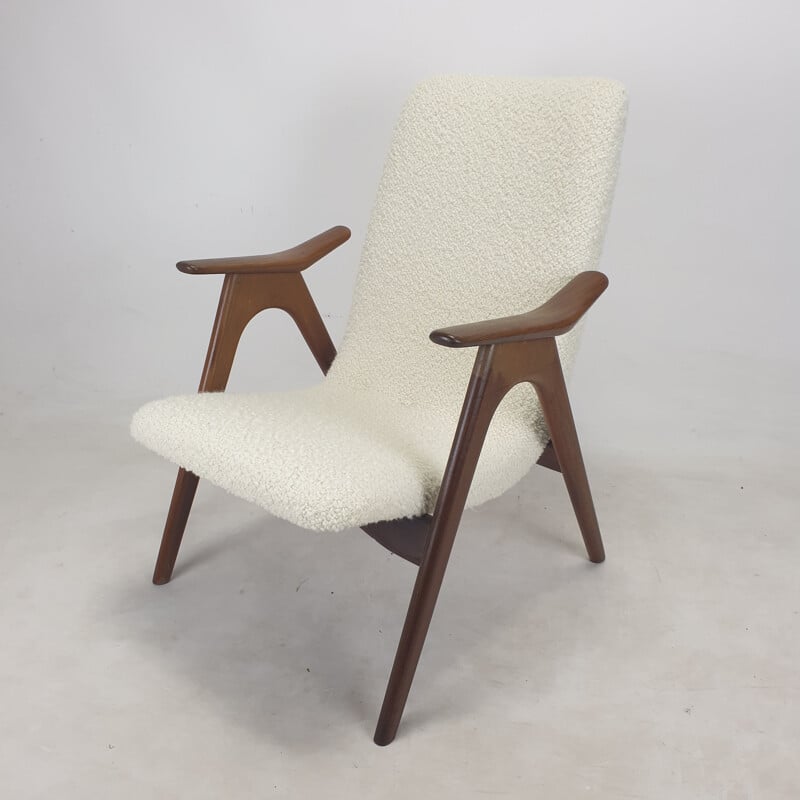 Pair of vintage teak armchairs by Louis van Teeffelen for Wébé, Netherlands 1960