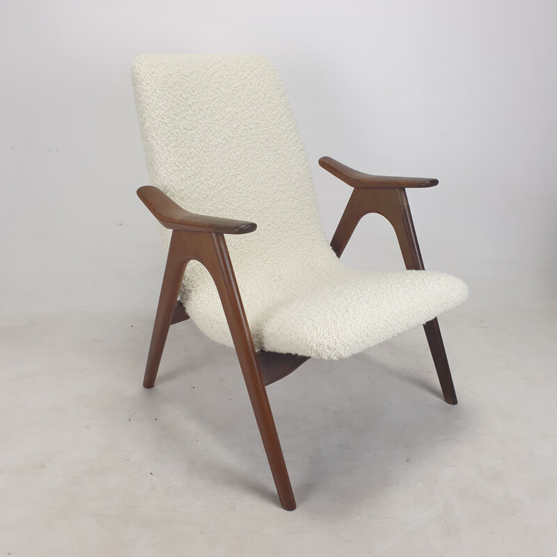 Pareja de sillones vintage de teca de Louis van Teeffelen para Wébé, Países Bajos 1960