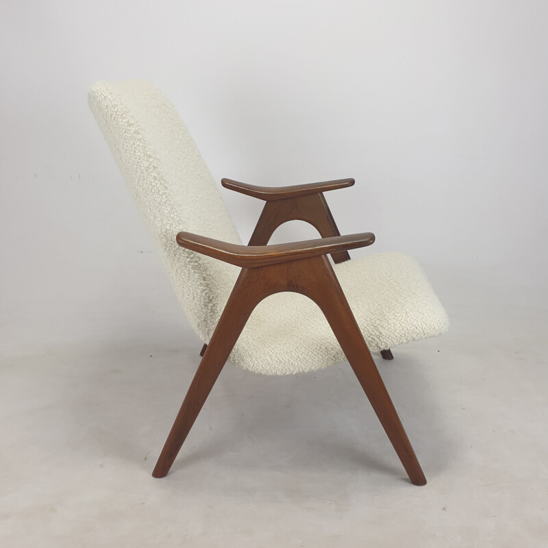 Pair of vintage teak armchairs by Louis van Teeffelen for Wébé, Netherlands 1960