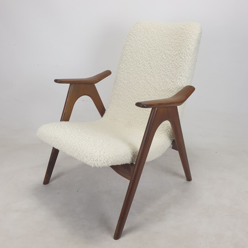 Coppia di poltrone vintage in teak di Louis van Teeffelen per Wébé, Paesi Bassi 1960