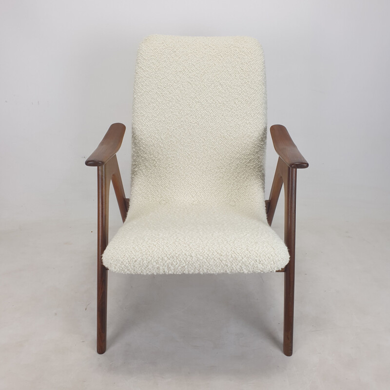 Paar vintage teakhouten fauteuils van Louis van Teeffelen voor Wébé, Nederland 1960