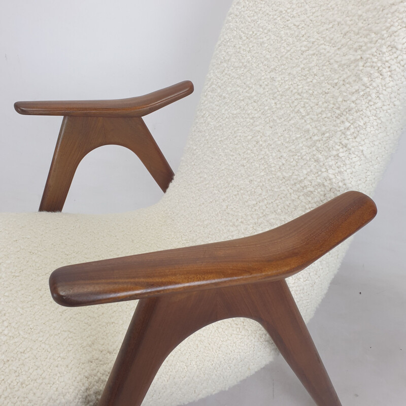 Coppia di poltrone vintage in teak di Louis van Teeffelen per Wébé, Paesi Bassi 1960