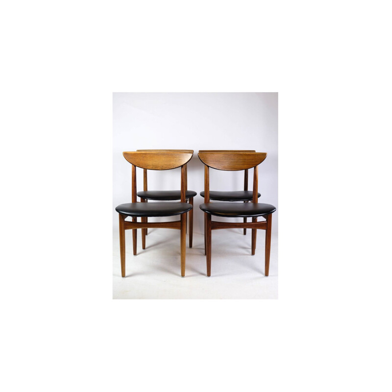 Conjunto de 4 cadeiras de pau-rosa vintage de Kurt Østervig para K.P Møbler, 1960